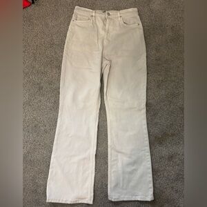 Hudson Jeans Cream Flare & Wide Leg